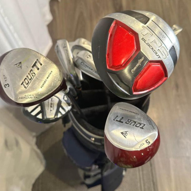 Mixed Men's Complete Golf Set Right Handed with Cart Bag