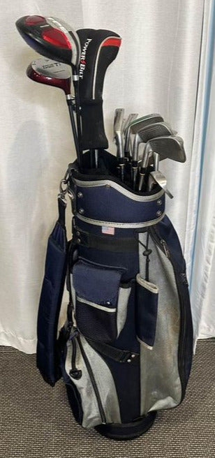 Mixed Men's Complete Golf Set Right Handed with Cart Bag