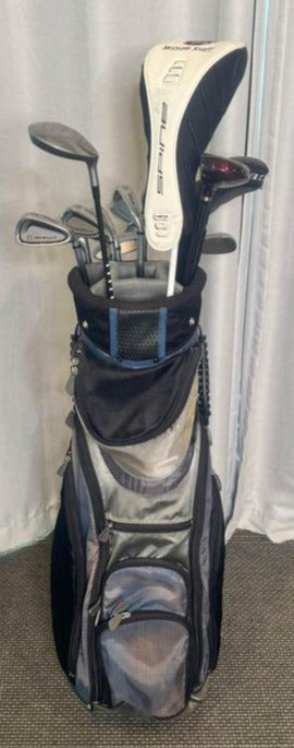 Wilson Fat Shaft Mens Club Set / Acuity Cart Bag - Right Handed