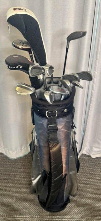 Wilson Fat Shaft Mens Club Set / Acuity Cart Bag - Right Handed